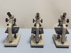  lot Of 3  Bausch   Lomb Vintage Slide Microscope W  10x  40x  100x Objectives