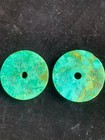 2pcs Excellent Chinese Old Turquoise Hand Carved  4monks  Little Bis