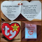      Weenie      1995 Ty Beanie Babies Brown Dachshund Dog 4th Gen Hang Tags  mwmt 