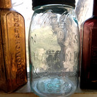 Ball Mason s Patent Nov 30th 1858 Fruit Jar W moon   Star Improved Glass Lid