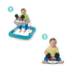 2-in-1 Infant Activity Walker Blue Lights Songs Sounds Foldable Mickey Mouse