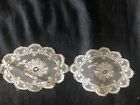 Lot 3 Antique French Lace And Trims Two On Original Card Dolls Hand Sewing 20s