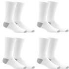 3-12 Pairs Mens Sports White 2 Tones Athletic Cotton Crew Socks Size 9-11 10-13