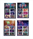 2018 Disney  The Little Mermaid Ariel Beginning 8 Souvenir Sheets Unperforated