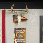 European Mount Skull Hanger  Usa Flag Decor Hooker Pedestal  Deer Antler Moun   