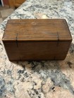 Antique 1889 Sewing Machine Oak Puzzle Box   Attachments