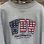 Vintage Wdw Walt Disney World 90s Grey Sweatshirt Usa American Crewneck Large L