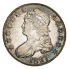 1827 Capped Bust Half Dollar Pcgs Gold Shield 50c Overton 130 Vf Details