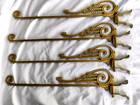 Antique Art Deco Adjustable Cast Iron Swing Arm Curtain Rods Lot Of 4