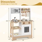 Kids Play Kitchen  Chef Pretend Kitchen Playset With Storage For Toddlers  Gift