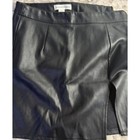 Aeropostale Black Faux Leather Mini Skirt Xs   Side Slit Y2k Edgy Chic