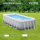 Intex 16  X 8  X 42  Prism Frame Rectangular Above Ground Swimming Pool Set