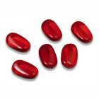 25 Elegant Red Wavy Oval Czech Glass Beads  Ideal For Christmas Jewelry   Crafts