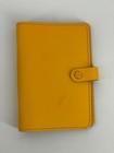 Filofax Original Leather Organizer Yellow Personal Size Made In Uk Rare Color