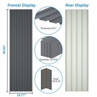 25x Roof Panels Galvanized Steel Hardware Roofing Sheets Gray