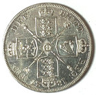 1887 Great Britain Silver Double Florin Km  763