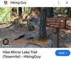 Vintage Nps -yosemite National Park Trail Wood Sign - Mirror Lake Snow Creek 