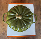 Le Creuset Pumpkin Shallow Casserole Braiser 2 75 Qt 11 In Olive Green New