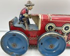 Louis Marx Farm Tractor Tin Litho Wind Up 1930s Vtg With Driver No Key No Tread