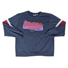 Stranger Things Netflix Navy Blue Crewneck Teen Sweatshirt Striped Sleeves Xl