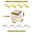 Metal-puzzles 3d-brain-teaser Toys  1 79 Inches  cube   Gold   Silver Cube