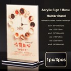 Sign Holder T Shape Double-sided Desktop Display Counter Menu Stand Rack Holder