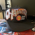 Vintage 90s Logo 7 Houston Rockets 1994 Nba Finals Champions Black Dome Snapback