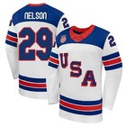 Nelson  29 Team Usa Hockey Jersey- 2026 Winter Olympics Style   Blue white