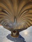 Vintage Large Brass Clam Shell Wall-mounted Sconce  Taper Candle Holder
