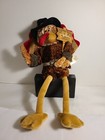 Rare Dan Dee Plush Thanksgiving Turkey With Sign  let s Talk Turkey 