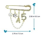 Vintage Number Five Lapel Pin Brooches For Women  Pearl Brooch Pins For Women   