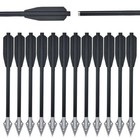 24pcs Crossbow Bolts 6 5  Aluminium Arrows Broadhead Hunting Mini Archery Pistol