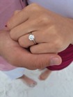 2 00 Ct Round Cut Real Gra Vvs1 d Moissanite Engagement Ring 14k White Gold 8mm