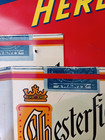 Vintage Chesterfield Cigarette Tin Sign Embossed