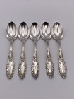 Wonderful Set Of Five  5  Gorham Sterling Silver Demitasse Spoons - Monogram  p 