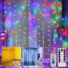 300 Led Curtain Fairy String Lights Usb Home Window Bedroom Wedding Party Decor