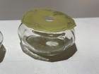 Vintage Green Celluloid Vanity Dresser Set 5 Pieces Mirror Brush Containers