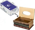 Tissue Box Cover Wooden Antique Classic Napkin Holder Cover Case Home Decor