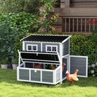 Pawhut 39  Wooden Chicken Coop With Nesting Box  Tray  For 4-6 Chickens