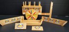 Vintage Costa Rica Handmade Hand Painted Wooden Ox Cart Folk Art 8  Long