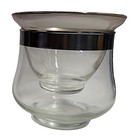 Vintage Dorothy Thorpe Silver Band 2 Piece Shrimp Cocktail Glass W  Insert