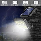 2x Led Solar Street Light Security Flood Lamp Motion Sensor Outdoor Wall 3 Modes