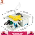Mini Table Saw Jewelry Making Polisher Grinder Sander Buffing Bench Saw 750w 