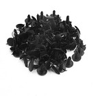 100pcs Universal 5x4mm Hole Dia Plastic Rivet Push Pin Trim Clips Black For