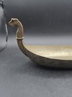 Vintage Brass Viking Ship Heavy Norwegian Long Boat Dragon Figurehead Mcm 1965