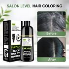 400ml Instant 3in1 Black Hair Dye Shampoo Permanent Natural Dye Color Us Seller