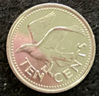 Barbados 10 Cent Coin Random Year Unc World Coins