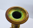 Vintage Large Solid Brass Candlestick Candle Holder Unmarked 7 75  Tall