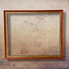 Vintage Ornate Gold Rust Carved Wood Picture Frame  Opening  16 5x13 5