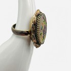 Vintage Signed Whiting   Davis Floral Gold Ring Flowers Cross Stitch Sz 6 5
